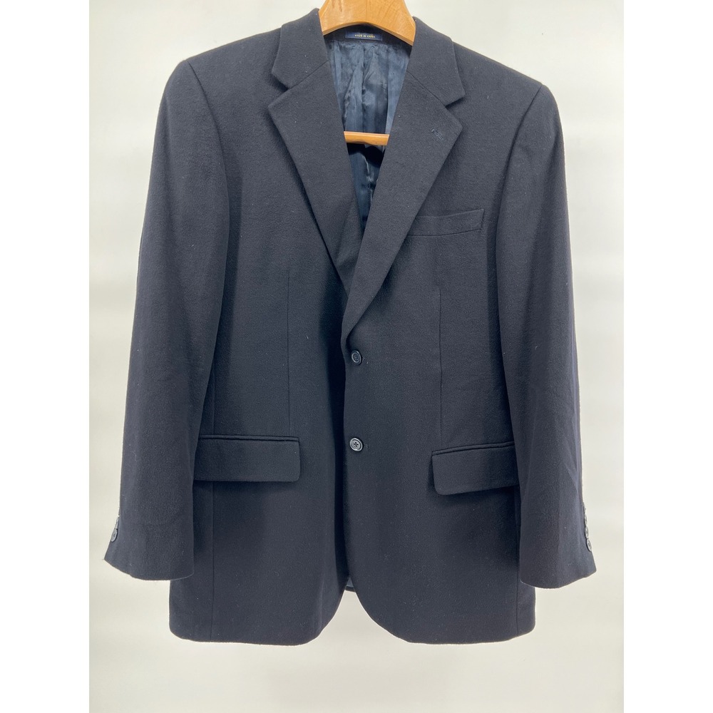 Club Room Men's Black Wool Silk Cashmere Blend Blazer Jacket - Picture 3 of 12